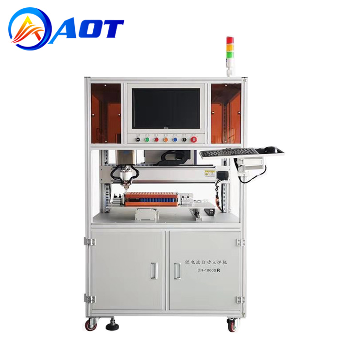 Single Side Cylindrical Battery Spot Welder Machine with Rotary Welding Head